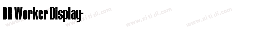 DR Worker Display字体转换